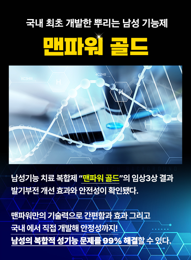 국내 최초 개발한 바르는 남성 기능제
